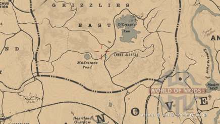 Karte der Lage von horse Buell in RDR 2