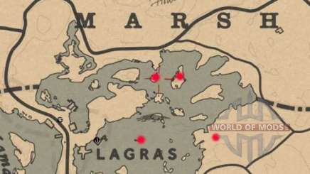Blackwater marais de la Carte au trésor dans Red Dead Online