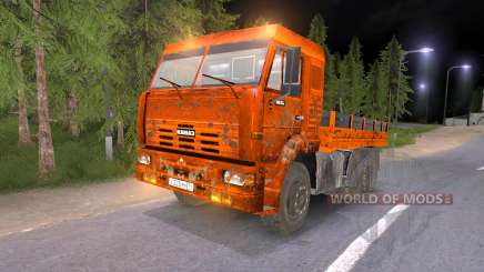 KAMAZ 65117 boueux-Orange pour Spin Tires