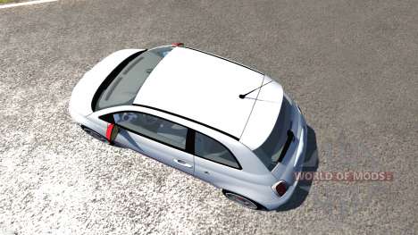 Fiat 500 Abarth White für BeamNG Drive