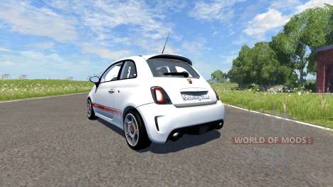 Fiat 500 Abarth White pour BeamNG Drive