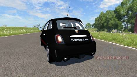 Fiat 500 Abarth Black für BeamNG Drive