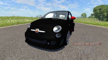 Fiat 500 Abarth Black pour BeamNG Drive