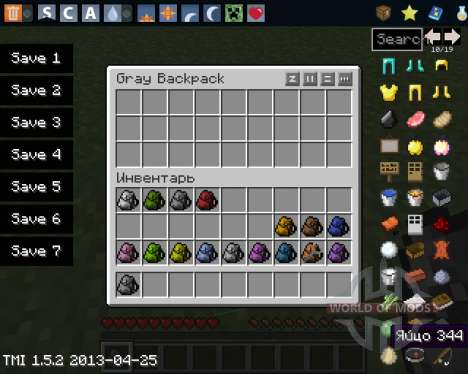 Backpack pour Minecraft