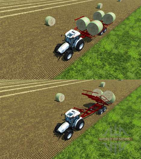 Die Abholung der Rundballen für Farming Simulator 2013