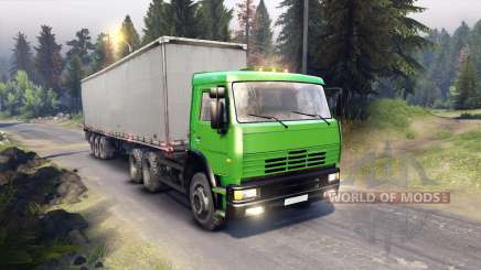 KamAZ-6522 in grüner Farbe für Spin Tires