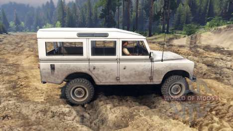 Land Rover Defender White pour Spin Tires