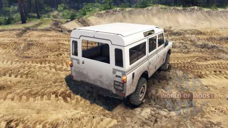 Land Rover Defender White für Spin Tires