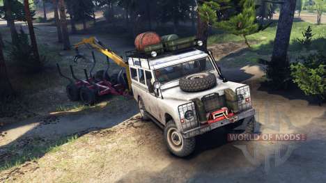 Land Rover Defender Series III v2.2 White pour Spin Tires