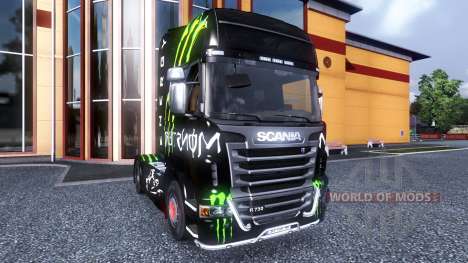Couleur-Monster Energy - camion Scania pour Euro Truck Simulator 2