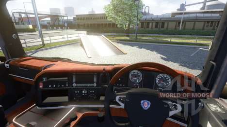 De l'intérieur pour Scania-Bois pour Euro Truck Simulator 2