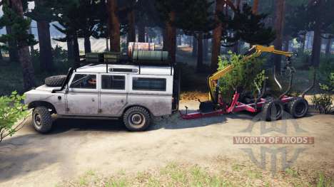 Land Rover Defender Series III v2.2 White pour Spin Tires