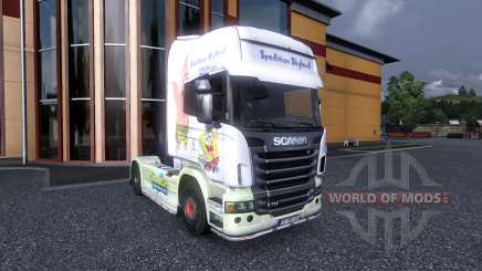 Couleur-Bob l'éponge - camion Scania pour Euro Truck Simulator 2