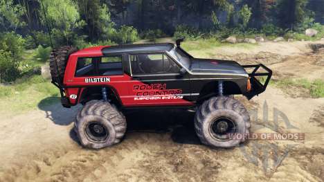 Jeep Cherokee XJ v1.3 Rough Country red clean pour Spin Tires