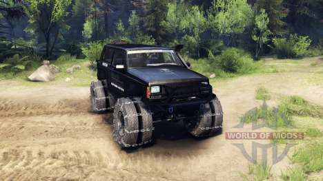 Jeep Cherokee XJ v1.3 Rough Country black pour Spin Tires