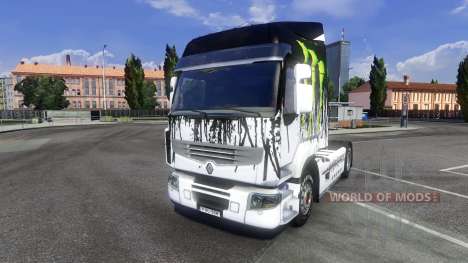 Couleur-Monster Energy - pour tracteur Renault P pour Euro Truck Simulator 2