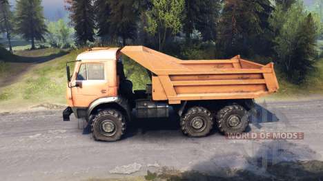 KamAZ-6520 vidage du camion 6x6 pour Spin Tires