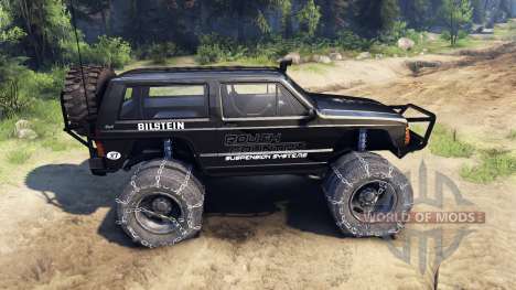 Jeep Cherokee XJ v1.3 Rough Country black pour Spin Tires