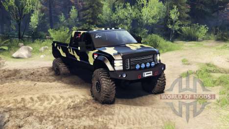 Ford F-350 Super Duty 6.8 2008 v0.1.0 camo pour Spin Tires