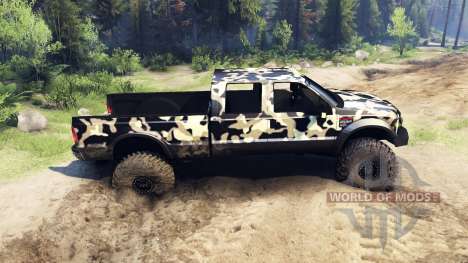 Ford F-350 Super Duty 6.8 2008 v0.1.0 camo2 pour Spin Tires
