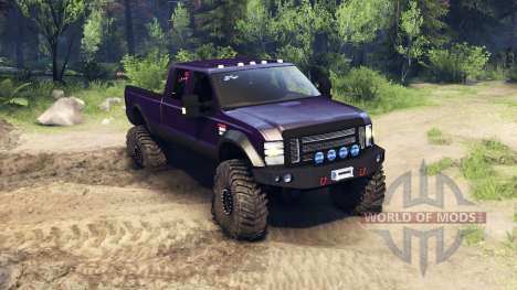 Ford F-350 Super Duty 6.8 2008 v0.1.0 purple pour Spin Tires