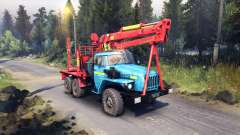 Rouge-bleu de la couleur sur l'Ural-4320 pour Spin Tires