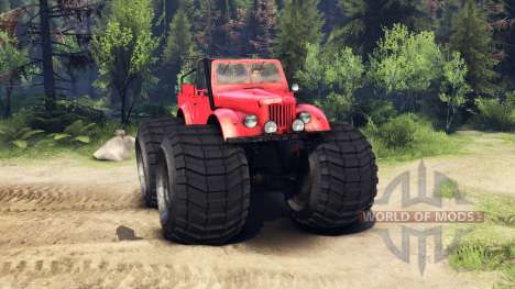 ГАЗ-69М Monstre Rouge pour Spin Tires