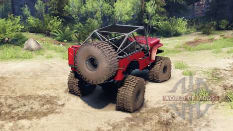 Jeep Willys red pour Spin Tires