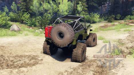 Jeep Willys green pour Spin Tires