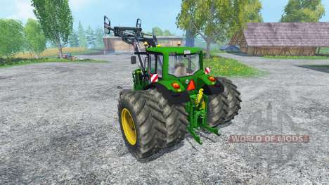 John Deere 6130 2WD FL TwinWheels pour Farming Simulator 2015