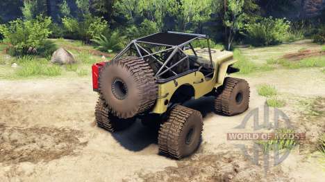 Jeep Willys tan pour Spin Tires