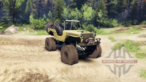 Jeep Willys tan pour Spin Tires