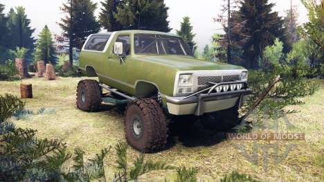 Dodge Ramcharger II 1991 green pour Spin Tires