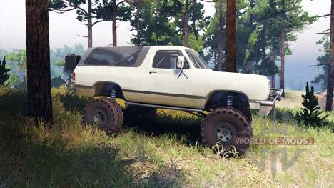 Dodge Ramcharger II 1991 beige pour Spin Tires