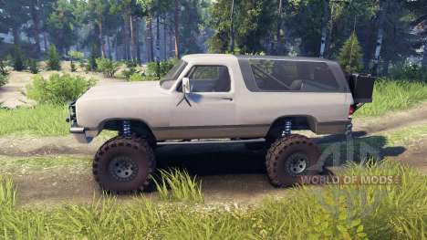 Dodge Ramcharger II 1991 tan pour Spin Tires
