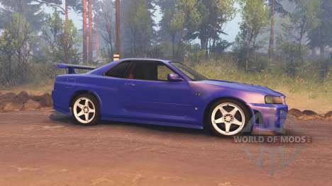 Nissan Skyline R34 GT-R NISMO Z-tune pour Spin Tires