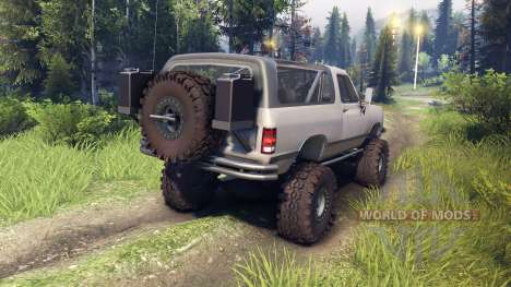 Dodge Ramcharger II 1991 tan pour Spin Tires
