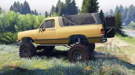 Dodge Ramcharger II 1991 dirty brown pour Spin Tires