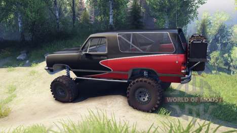 Dodge Ramcharger II 1991 red and black-clean für Spin Tires