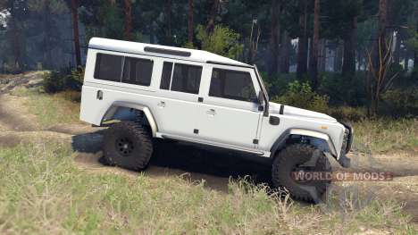 Land Rover Defender 110 white pour Spin Tires