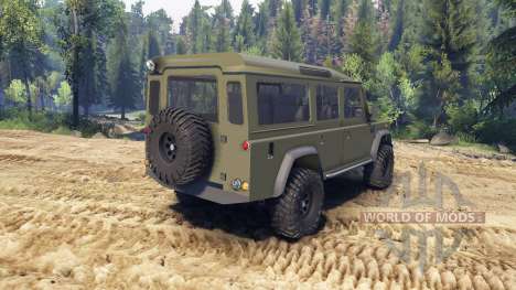 Land Rover Defender 110 flat green pour Spin Tires