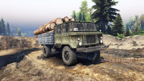 GAZ-66 avec double cabine pour Spin Tires