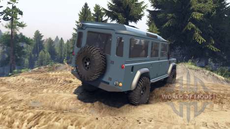 Land Rover Defender 110 blue metalic für Spin Tires