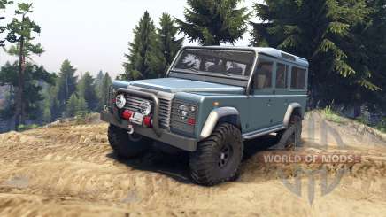 Land Rover Defender 110 blue metalic pour Spin Tires