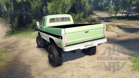 Ford F-200 1968 green and white pour Spin Tires
