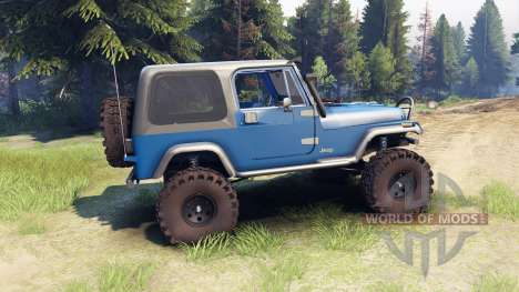 Jeep YJ 1987 blue pour Spin Tires