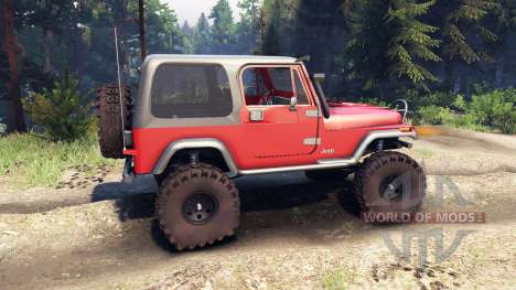 Jeep YJ 1987 red pour Spin Tires