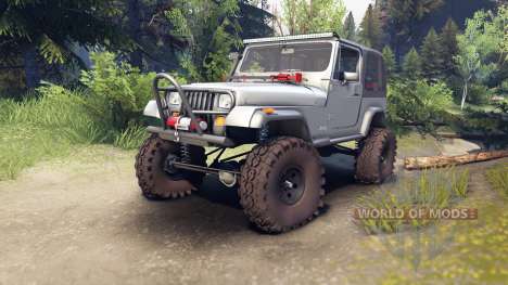 Jeep YJ 1987 silver pour Spin Tires