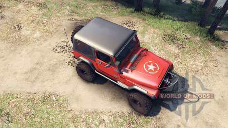Jeep YJ 1987 orange pour Spin Tires