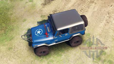 Jeep YJ 1987 blue für Spin Tires